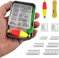 Mini Survival Fishing Kit–Compact Emergency Gear for Camping,Hiking,Bushcraft,Backpacking Small Tackle Box with Hooks,Line,Tools
