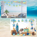 12 Sets Under The Sea Crafts with LED Candle Light DIY Summer Fish Fishbowl Tissue Paper Crafts Kits Make Your Own Under The Sea Party Aquarium for Summer Home Activities