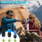 3 Pcs Water Filter Coupling Kit, Filtration Cleaning Couplings with 15 Pcs Gasket Seals, for 28mm External Threaded Water Filters and Standard Plastic Bottles for Hiking Camping