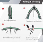 Portal Folding Camping Cot, Portable Cot Bed for Adults, Outdoor Bed Camp Cots for Sleeping with Carry Bag for Home, Travel, Office, Beach, Support up to 300lbs, Green