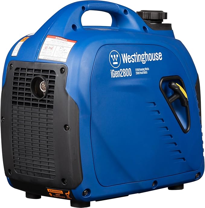 Westinghouse 2800 Peak Watt Super Quiet & Lightweight Portable Inverter Generator, Gas Powered, Parallel Capable, Long Run Time