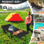 MOPHOTO Oversized Folding Camping Cot for Adults, 78" x 32" XXL Heavy Duty Sleeping Cots for Adults Portable Sleeping Bed Outdoor Camp Cot with Mattress for Home Camp Office Nap