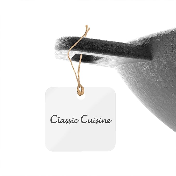 Cast Iron Wok-14” Pre-Seasoned, Flat Bottom Cookware with Handles-Compatible with Stovetop, Oven, Induction, Grill, or Campfire by Classic Cuisine, (82-KIT1088)