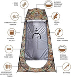 Your Choice Pop Up Privacy Shower Tent, 3.9 x 3.9 x 6.2FT Portable Camping Changing Room, Instant Setup Outdoor Shelter with Silver Coating, Vent Window & Carry Bag for Beach, Hiking & RV | Portable, for Camping, Beach, Hiking, with Carry Bag, Quick Setup
