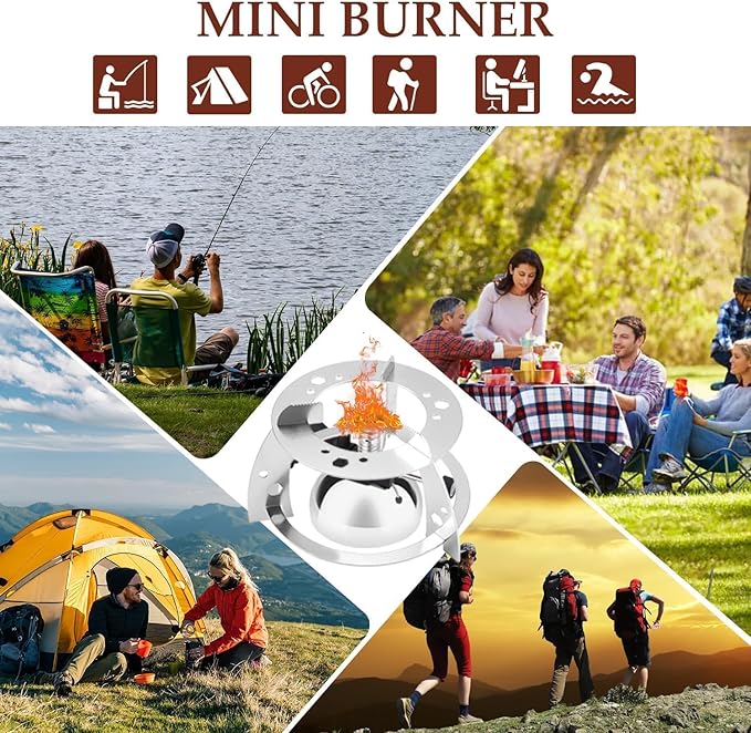 Portable Butane Burner, Butane Stove for Siphon Coffee Maker, Adjustable Flame, Gas Refillable Camping Burner with Furnace Stand for Cooking Camping and Lab