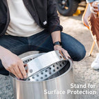 Solo Stove Ranger Big Yard Bundle | Includes Fire Pit, Stand, Shield & Shelter | Perfect for 2–4 People | Portable Wood Burning, Stainless Steel, 15.25in H x 15in Dia