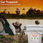Numanna Mega Emergency Freeze-Dried 6 Vegetables Buckets 600 Servings Contains Peas, Green Beans & Broccoli | Non-GMO, No Preservatives, No MSG Camping & Emergency Survival Food 25 Years Shelf Life