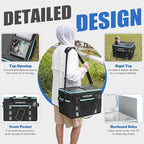 INSMEER Soft Cooler Bag with Hard Shell & 2 Cup Holders, Portable 40L/70 Cans Collapsible Cooler Bags Insulated with Leakproof for Travel, ice chests and Cooler Lunch Box for Beach Camping Picnic