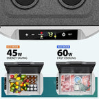EUHOMY 12 Volt Refrigerator, 32QT(30L) 12V Cooler, Compressor Electric Cooler -4℉~68℉, 12V Fridge 12/24V DC 100-240V AC, Portable Freezer for Camping, Travel, Truck, Home