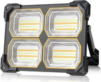 300W Led Work Light Rechargeable,26000MAh Solar Portable Light, 26000LM Magnetic Work Lights, 326 Led Battery Work Lights with Stand 5 Lights Modes IP66 Waterproof for Outdoor Camping Car Repairing