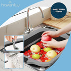 BBQ Prep Tub 8L - Multifunctional Collapsible Camping Cutting Board with Upgraded Locking lid, Meat Storage Container for Meal Prep, Dish Basin Bowl Perfect for Grilling Outdoor Cooking Large