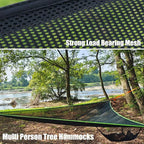 Triangle Hammock Multi Person 3 Point Tree Hammock, 13Ft Extra Large Sky Camping Hammock with 3 Ratchets/Straps/Net Pockets/Carabiners and Storage Bags, Max 300lbs for up to 1-3 Adults/Kids,Family