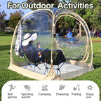 EighteenTek® Pod All Weather Sports Tent with Attached Floor, Instant Outdoor Bubble Tent, Rainproof Camping Sun Shelter for Sports Events Camping Fishing Cheering 1-4 Person