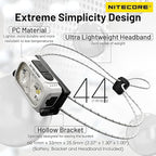 Nitecore NU21 360 Lumen Ultra Lightweight Outdoor Headlamp Dual Beam USB-C Rechargeable Headlight Tag (Yellow)