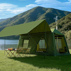 ABORON 2/6/8/10/12 Person Inflatable Camping Tent, Easy Setup Blow Up Tent with Hand Pump, PU3000mm Waterproof & Breathable 4 Season Glamping Tent for Outdoor Camping