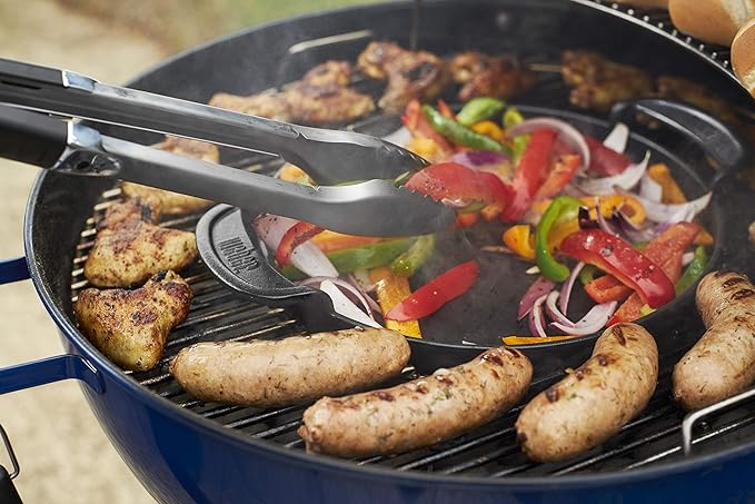 Weber Master-Touch Charcoal Grill, 22-Inch, Deep Ocean Blue – Premium Outdoor BBQ Grill with Tuck-Away Lid Holder & One‑Touch™ Cleaning System, Porcelain‑Enameled Kettle
