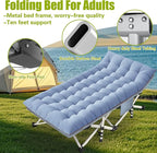 XXL Camping Cot Oversize Cots for Adults Extra Large Cots for Sleeping with Mattress Heavy Duty Camping Bed with Carry Bag Folding Cot for Hiking Camping Indoor Office Nap Vacation Easy to Set up
