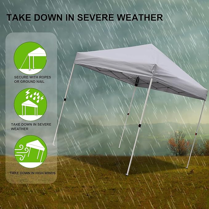 Northroad 10x10ft Pop Up Canopy, Popup Outdoor Canopy Tent with Wheeled Carrying Bag,Portable Gazebo Shelter for Patio,Deck,Garden,Beach（White）