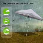 Northroad 10x10ft Pop Up Canopy, Popup Outdoor Canopy Tent with Wheeled Carrying Bag,Portable Gazebo Shelter for Patio,Deck,Garden,Beach（White）