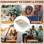 Inflatable Toddler Travel Bed - 53 Inches Portable Toddler Air Mattress with Four Safety Sides - High-Speed Pump and Carry Bag - Comfortable Mattress & Easy to Inflate and Deflate - Apricot