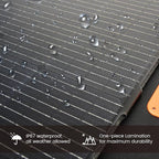 Portable Solar Panel 200 Watt Foldable 200W Solar Cell Solar Charger for Power Station, Waterproof w/Adjustable Kickstand XT60 Anderson DC 8mm Connector for Camping, Off Grid Living