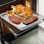 20 Pack Disposable Aluminum Foil Grill Topper Pans with Holes, Perforated Grill Grate Liners Trays for Outdoor Grills, BBQ Grill Accessories for Outdoor Cooking and Camping, 16.2 x11.7 Inch