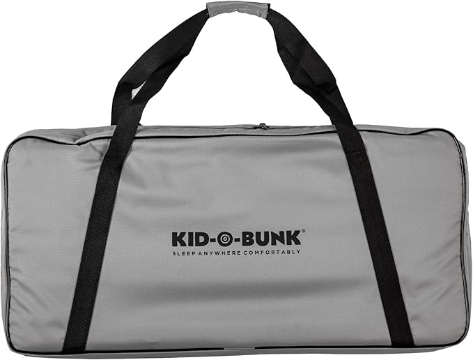 Disc-O-Bed Youth Single Camping Cot Kid-O-Bed, Portable Sleeping Cot for Kids with Included Carry Bag, Indoor and Outdoor Use, Black