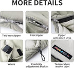 Naturehike Sleeping Bag for Adults with Hood, 33-53℉ Lightweight Hollow Cotton Sleeping Bag, 3 Seasons Waterproof Spliceable Sleeping Bags for Camping, Hiking, Traveling
