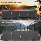 Solarapex 200W Portable Solar Panel, IP67 Waterproof ETFE One-Piece Lamination, 23.5% Efficiency Foldable Charger, USB/Type-C/MC4/XT60/DC8020/Anderson Output or High-Capacity Portable Power Station