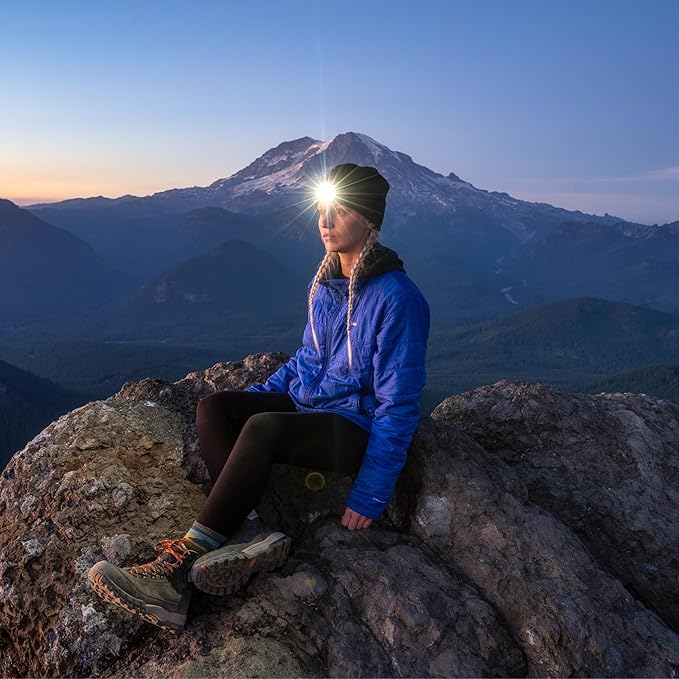 POWERCAP LED Hat Light 150 Lumens Rechargeable Fleece Beanie with Bright Built-in Headlamp Waterproof LED Warm One Size Cap