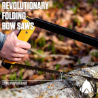 AGAWA - BOREAL21-21 Inch Folding Saw with All-Purpose Saw Blade - Camping Gear For Hiking, Fishing, Hunting, Bushcraft & Survival Kit (Black Frame/Yellow Handle)