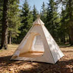 300D Oxford Fabric Pyramid Tent - Waterproof & Windproof Camping Tent for Backpacking & Hiking Trips