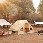 Inflatable Tent Shelter Camping Hub Tent, Waterproof Tent Set Up in 10 Minutes Without Tent Pole, 5-8 People Outdoor Glamping Camping Cabin Tent for Family Hiking and Mountaineering