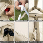 Inflatable Tents for Camping - Easy Blow Up Glamping Tent with Hand Pump, Waterproof PVC Air Inflatable Tent House for Family Weekend Camping