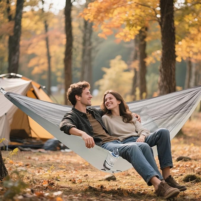 ATTX Vintage Bathtub Camping Hammock - Lightweight & Portable Hammocks, Heavy Duty 330lbs Capacity for Indoor, Hiking, Backpacking, Travel, Backyard, Beach#404