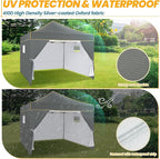 COBIZI 10x10 Heavy Duty Pop Up Canopy Tent for Event Commercial Instant Canopy with 4 Sidewalls, Outdoor Canopy Waterproof Portable Vendor Tent for Parties, Backyard, Camping, UV 50+, Light Gray