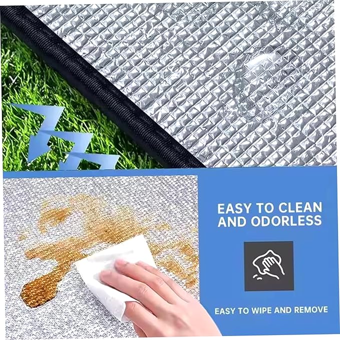 Camping Sleep Pad, 59.1x78.7 Waterproof Thicken Camping Sleeping Mat, Portable Aluminum Foil Insulating Pad for Outdoor, Sleeping Mat