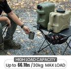 ONETIGRIS Portable Camping Table, Lightweight Beach Table with Storage Net & Carry Bag, Camping Side Table for Outdoor Cooking, Hiking, Fishing, Picnic, Travel