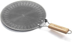 Naturehike Griddle Pan with Foldable Handle, 11" Non Stick Flat Grilling Skillet for Indoor Outdoor, Honeycomb Coating Stainless Steel Crepe Pan for Korean Barbecue, Camping (11.7-inch)