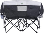 SunnyFeel Folding Double Camping Chair, Oversized Loveseat Chair, Heavy Duty Portable/Foldable Lawn Chair with Storage/Cooler for Outside/Outdoor/Travel/Picnic, Fold Up Camp Chairs for Adults 2 People