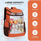 Maelstrom Backpack Cooler,36 Can Cooler Backpack,Soft Cooler Bag Insulated Leakproof,Lightweight Ice Chest Backpack,Travel Cooler Lunch Backpack for Camping,Hiking,Beach