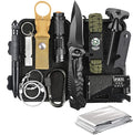 Gifts for Men Dad Husband Him Fathers Day, Survival Kit, Emergency Survival Gear and Equipment 14 in 1, Anniversary Birthday Gifts for Him Boyfriend, Hunting Fishing Camping Accessories, Cool Gadget