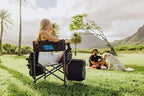 Picnic TIME NFL Unisex-Adult NFL Fusion Camping Chair with Side Table and Soft Cooler, Beach Chair for Adults, Lawn Chair