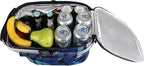 ALLCAMP Picnic Basket - Insulated Cooler, Thickening Foldable Picnic Basket with Removable Baskets & Sewn-in Frame, Basket for House Warming Gifts New Home(Triangle Pattern)