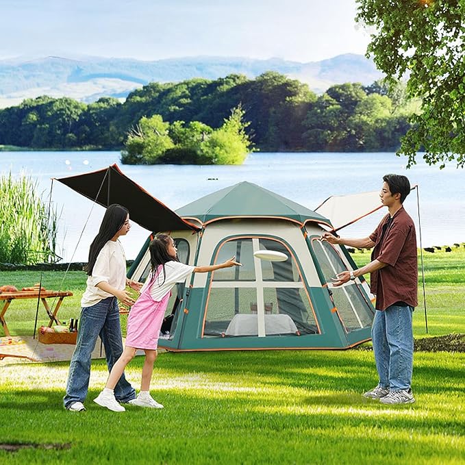 Tent, Camping Tents, 2-in-1 Portable Backpacking Tent with Removable Rainfly, Mesh Windows, Suitable for Family Dome Tent for Camping Hiking Mountaineering