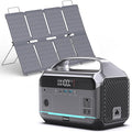 Portable Power Station with 80W Solar Panel, 288Wh LiFePO4 Battery 600W Power Bank with AC Outlet 110V/1200W Surge, Solar Generator 1.7H Fast Charging for Camping, Hurricane Emergency,RV,Home Use