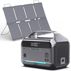 Portable Power Station with 80W Solar Panel, 288Wh LiFePO4 Battery 600W Power Bank with AC Outlet 110V/1200W Surge, Solar Generator 1.7H Fast Charging for Camping, Hurricane Emergency,RV,Home Use