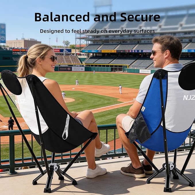 High-Back Folding Chair for Indoor & Outdoor Use — Comfortable High-Back Support, Easy One-Piece Setup, Stable Aluminum Frame, Portable Chair for Backyard, Camping & Everyday Relaxation