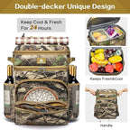 Laripwit 54/40 Cans Backpack Cooler Insulated Leak-Proof Large Cooler Backpack Double Deck Lunch Backpack for Men Women - Perfect Soft Cooler Bag for Tactical, Camping, Picnic, Beach, Hiking