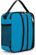 BEIMILY Lunch Box for Men Women Adults,Small Insulated Lunch Bag for Office Work Picnic,Reusable Portable Lunchbox,Soft Cooler Tote Bag(Gray Blue)